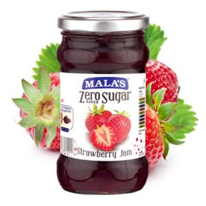strawberry zero added sugar jam 350gm glass bottle